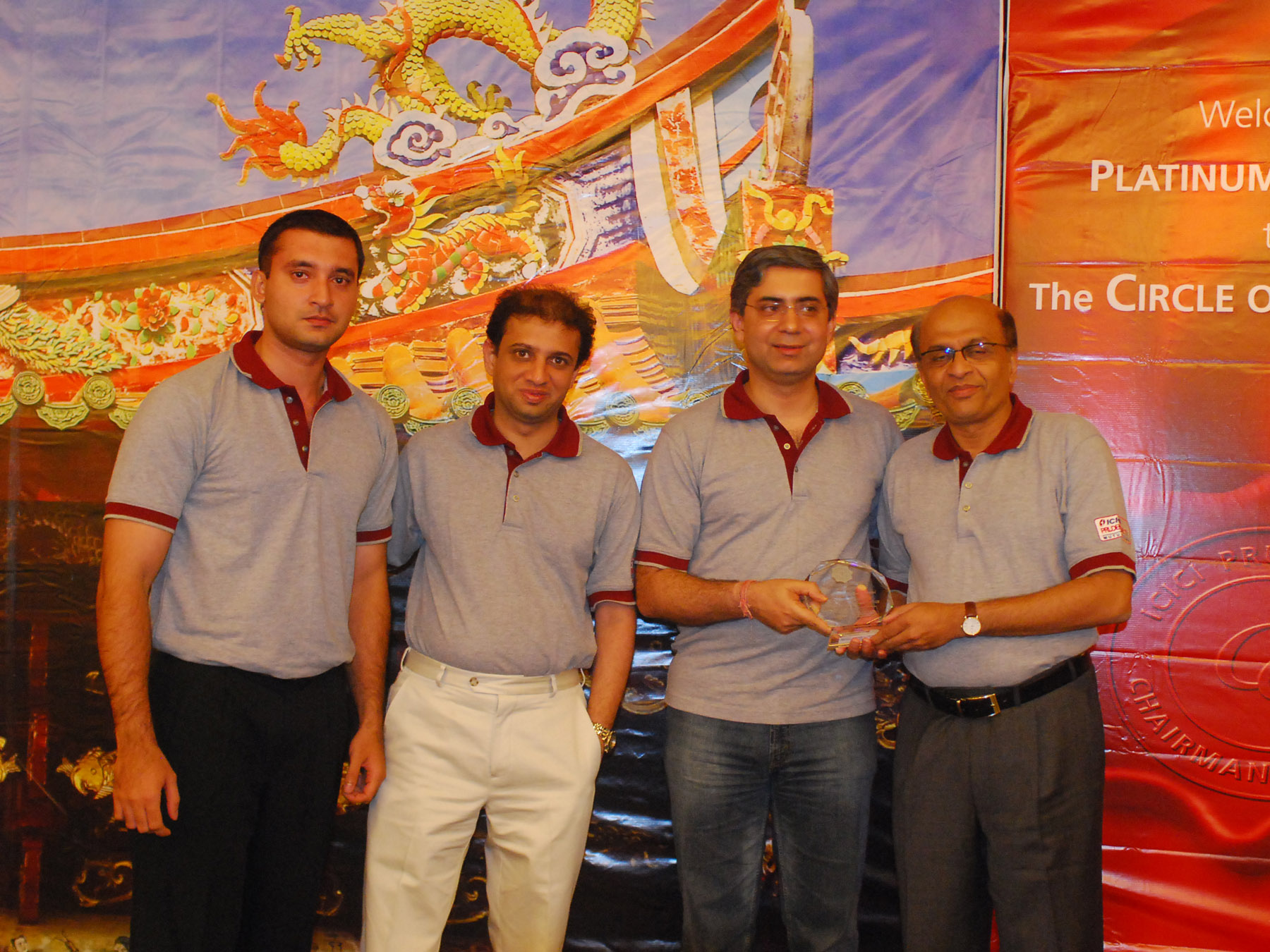 Platinum Membership award at Shangai from Nimesh Shah, MD ICICI Prudential